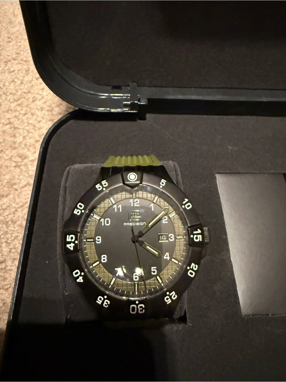 Men's Green and Black Sport Watch